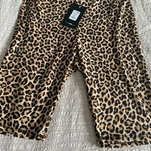 NWT animal print legging biker shorts